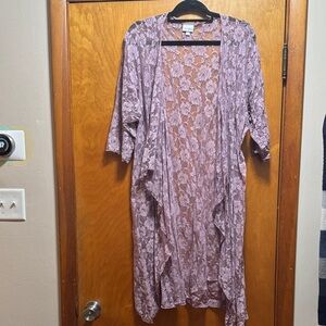 LuLaRoe Purple Lace Kimono